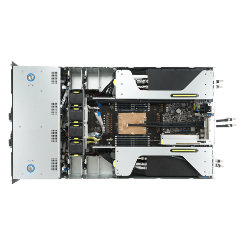 Серверная платформа/ ASUS ESC4000A-E12-SKU1, 2U GPU, 1 x SP5 LGA6096 EPYC 9004 (400W), 12DIMM DDR5, 2 x 2.5