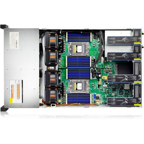 Серверная платформа/ Gooxi SR201-D25RE 2U 25 bay server with expander bp,based on AMD 7003 2 riser cards of PCIe4.0(X32 to x16x8) 2x rear SAS/SATA 2x rear NVME 1300W 1+1 PSU EU power cables rail kit