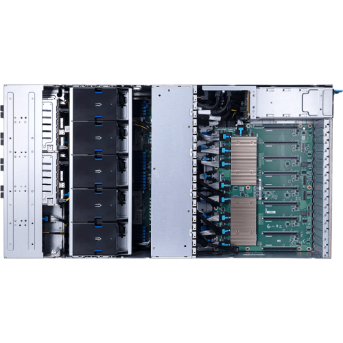 Серверная платформа/ MSI S6053G480RAU8, 4U, 2x AMD EPYC 9005 SP5 LGA6096 500W, 24x DDR5, 8x2.5'' NVME, 2x m.2 2280/22110 PCIe,13 PCIe (8x double wide GPY + 5x single wide GPU), 2x 10GBase - T (Intel x710-AT2), 3+1 3200W (C19 power cords are required)