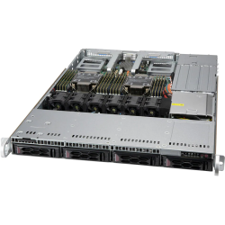 Серверная платформа/ Supermicro SuperServer SYS-610C-TR (X12DDW-A6, CSE-LA15TQC-R860AW) 1U, 2 x LGA4189, 4x 3.5