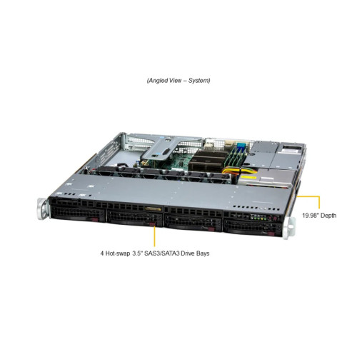 Серверная платфоорма/ SYS-511R-M (bundle2): 1U / 1x LGA-1700 / 4x up to 128GB of DDR5 ECC UDIMM 4400MHz / 4x hs 3.5