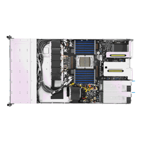 Серверная платформа/ ASUS RS501A-E12-RS12U, 1U, 1 x  SP5 LGA6096 360W, 24 x DDR5 6400/4800*, 12x 2.5