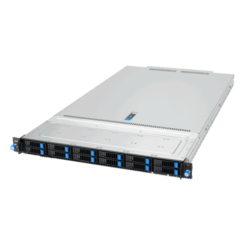 Серверная платформа/ ASUS RS700A-E13-RS12U, 1U, 2 x  SP5 LGA6096 400W, 24x DDR5 6400, 12x 2.5'' NVMe hsb, 2x PCIex16+ 2x OCP3.0 x16, no LAN, 1+1 2000W