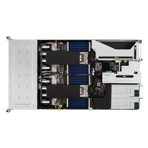 Серверная платформа/ ASUS RS720-E11-RS12U, 2U, 2 x LGA4677,  32 DIMM DDR5, 12=8 x NVMe/SAS*/SATA + 4 NVMe/SATA hs, 2 x M.2 slot, 2 x 10Gbe (X710) RJ45 port,Up to 8 slots PCIe 5.0, 1 x OCP 3.0, 1+1 1600W