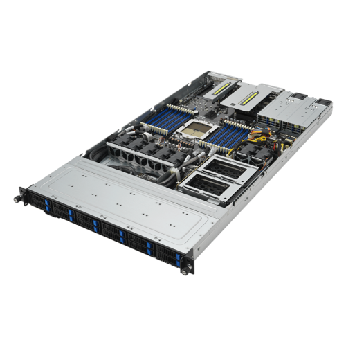 Серверная платформа/ ASUS RS500A-E12-RS12U, 1U 2 1slot GPU, 1xSP5 (LGA6096) EPYC 9004 (400W), 24 DIMM DDR5, 12 x SATA/SAS/NVME, 2 x M.2, Up to 3 PCIe Gen5 slots + 1 OCP3.0, 2 x  1GbE LANUp to 2 single-slot GPU cards, 1+1 1600W