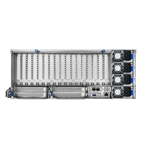 Серверная платформа/ ASUS ESC8000-E12P-SKU1, 4U, 2 x LGA4710 350W, 32x DDR5 6400, 8 x 2.5
