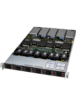 Серверная платформа/ Supermicro Server SYS-122C-TN 1U (2x LGA4710 / 32x DDR5 RDIMM / 12x Hs 2.5