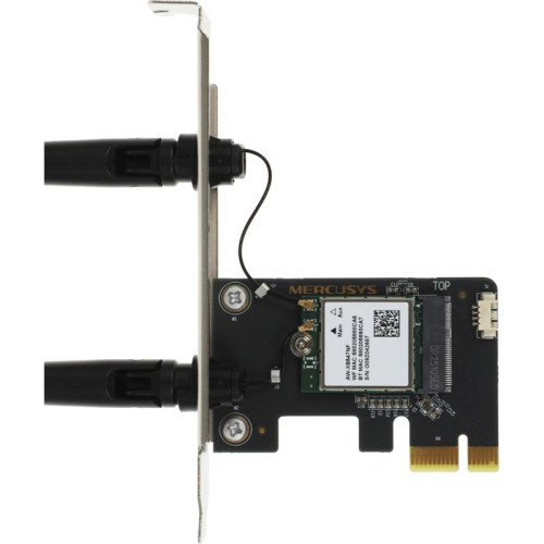 Сетевой адаптер Wi-Fi + Bluetooth Mercusys MA70XE AX1800 PCI Express (ант.внеш.несъем.) 2ант.