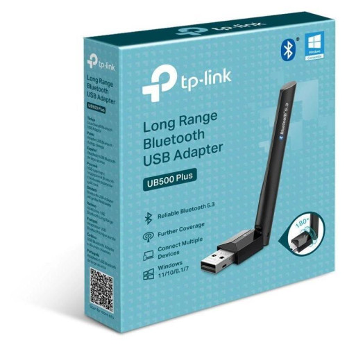 Сетевой адаптер Bluetooth TP-Link UB500 Plus USB 2.0 (ант.внеш.несъем.) 1ант.