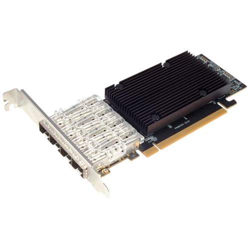Сетевая карта/ Broadcom PCIe 4-Port 25G SFP28 Network Adapter, w/1 x additional LP BKT, ST Lab