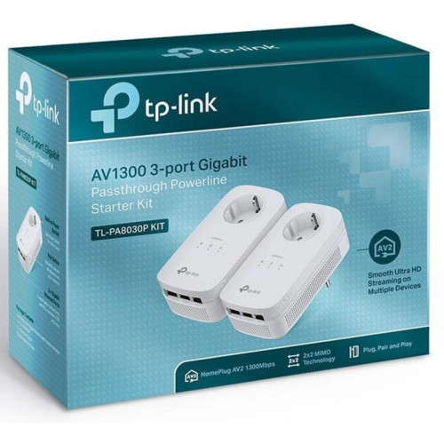 Сетевой адаптер Powerline TP-Link TL-PA8030P Kit Gigabit Ethernet