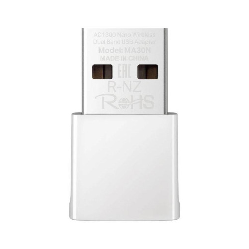 Сетевой адаптер Wi-Fi Mercusys MA30N AC1300 USB 2.0 (ант.внутр.)