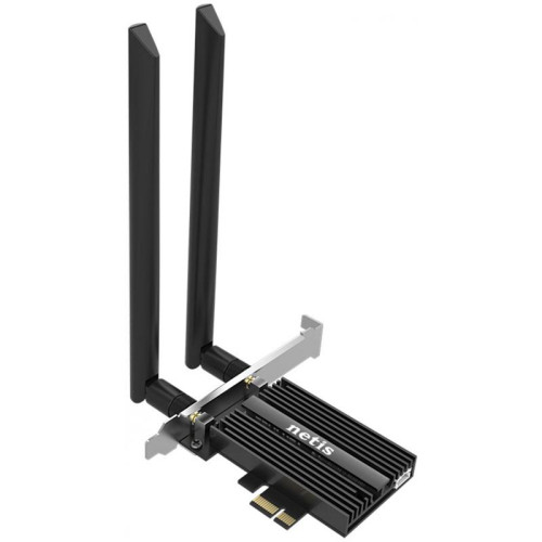 Сетевой адаптер Wi-Fi + Bluetooth Netis F1 AX3000 PCI Express (ант.внеш.съем) 2ант.