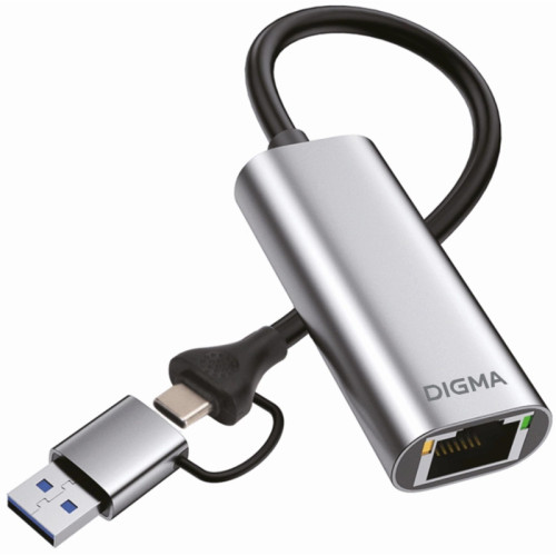 Сетевой адаптер Gigabit Ethernet Digma DLA-GEUC01 USB 3.0