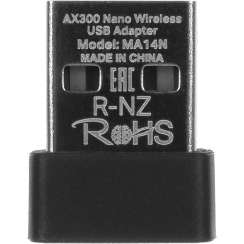 Сетевой адаптер Wi-Fi Mercusys MA14N АХ300 USB 2.0 (ант.внутр.) 1ант.