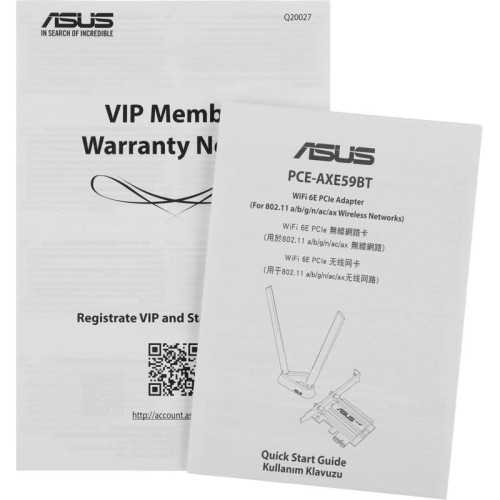 Сетевой адаптер Wi-Fi + Bluetooth Asus PCE-AXE59BT AXE5400 PCI Express x1 2ант.