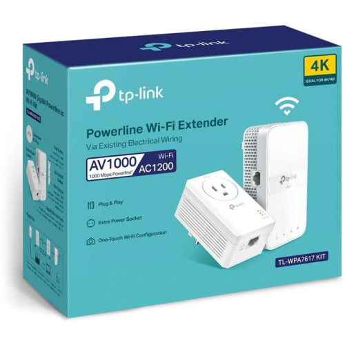 Сетевой адаптер Powerline TP-Link TL-WPA7617 Kit Gigabit Ethernet