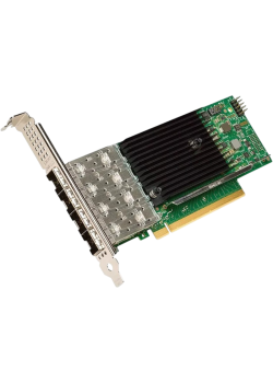 Сетевая карта/ Intel® Ethernet Network Adapter E810-XXVDA4, 4xSFP28 ports, 25GbE, PCI-E x16 gen3/gen4, iWARP/RoCEv2, IEEE 1588 PTP, ADQ, iSCSI, NFS, VMDq. PCI-SIG* SR-IOV Capable
