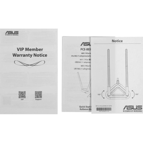 Сетевой адаптер Wi-Fi + Bluetooth Asus PCE-BE92BT BE9400 PCI Express (ант.внеш.несъем.) 2ант.