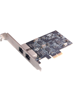 Сетевая карта/ Intel I225-V, PCIe x2, 2-Port 2.5G 4-Speed Network (10/100/1000/2500 Mbps) adapter