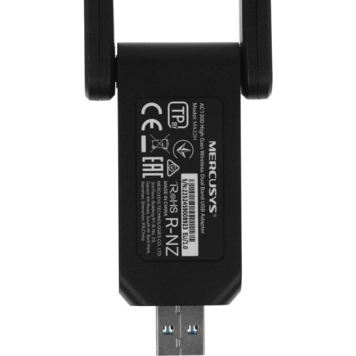 Сетевой адаптер Wi-Fi Mercusys MA32H AC1300 USB 3.0 (ант.внеш.несъем.) 2ант.