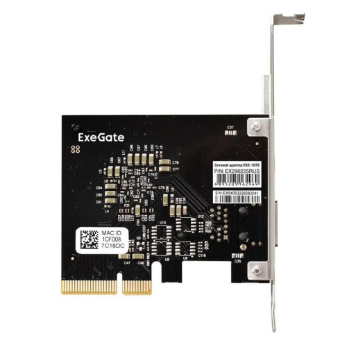 Сетевой адаптер 10G Ethernet Exegate EXE-107S EX296225RUS PCI Express x4