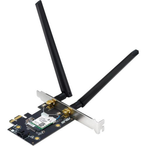 Сетевой адаптер Wi-Fi + Bluetooth Asus PCE-BE6500 BE6500 PCI Express (ант.внеш.съем) 2ант.