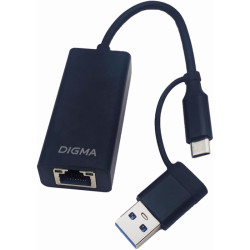 Сетевой адаптер 2.5G Ethernet Digma DLA-GTUC01 USB 3.0
