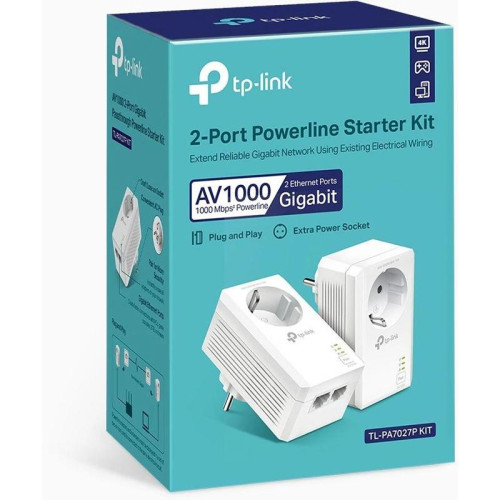 Сетевой адаптер Powerline TP-Link TL-PA7027P Kit Gigabit Ethernet