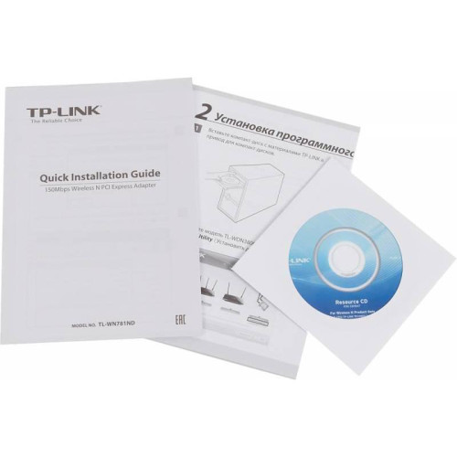 Сетевой адаптер Wi-Fi TP-Link TL-WN781ND N150 PCI Express (ант.внеш.съем) 1ант.