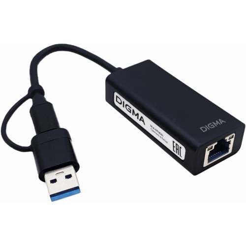 Сетевой адаптер 2.5G Ethernet Digma DLA-GTUC01 USB 3.0 Сетевой адаптер 2.5G Ethernet Digma DLA-GTUC01 USB 3.0