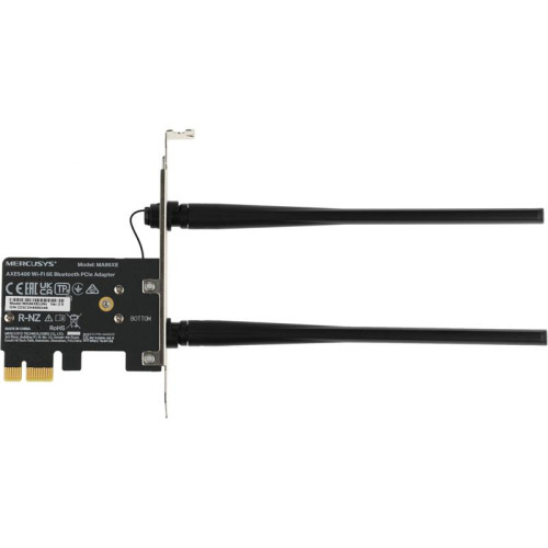 Сетевой адаптер Wi-Fi + Bluetooth Mercusys MA86XE AXE5400 PCI Express (ант.внеш.несъем.) 2ант.