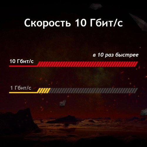Сетевой адаптер/ 10 Gigabit PCI-E network adapter, 1 PCI Express 3.0 X4 interface, 1 100/1000/10000Mbps Ethernet port, come with Low-Profile and Full-Height Brackets