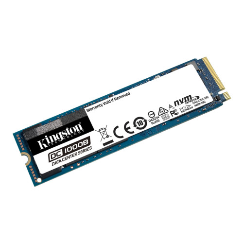 Твердотельный накопитель/ Kingston SSD DC1000B, 240GB, M.2 22x80mm, NVMe, PCIe 3.0 x4, 3D TLC, R/W 2200/290MB/s, IOPs 111 000/12 000, TBW 248, DWPD 0.5 (5 лет)