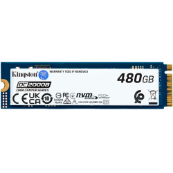 Твердотельный накопитель/ Kingston SSD DC2000B 480GB, M.2 22x80mm, NVMe, PCIe Gen 4x4, 3D TLC, R/W 7000/800MB/s, IOPs 530 000/32 000, TBW 350, DWPD 0.4 (12 мес)