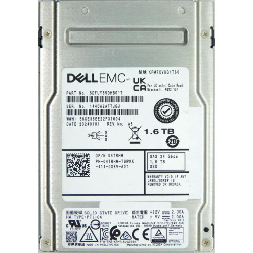 Серверный твердотельный накопитель/ KIOXIA SSD PM7-V, 1600GB, 2.5