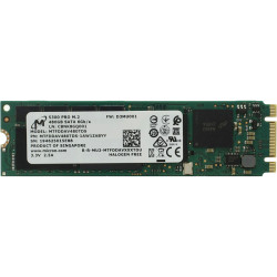 Твердотельный накопитель/ Micron SSD 5300 PRO, 480GB, M.2(22x80mm), SATA3, 3D TLC, R/W 540/410MB/s, IOPs 85 000/36 000, TBW 1324, DWPD 1.5 (12 мес.)