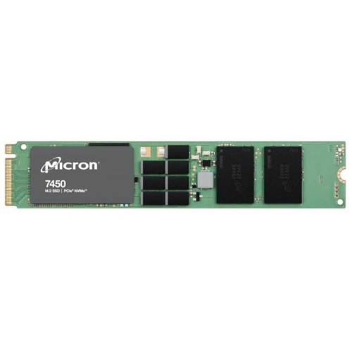 Micron SSD 7450 PRO, 3840GB, M.2(22x110mm), NVMe, PCIe 4.0 x4, 3D TLC, R/W 5000/2500MB/s, IOPs 735 000/160 000, TBW 7300, DWPD 1 (12 мес.)