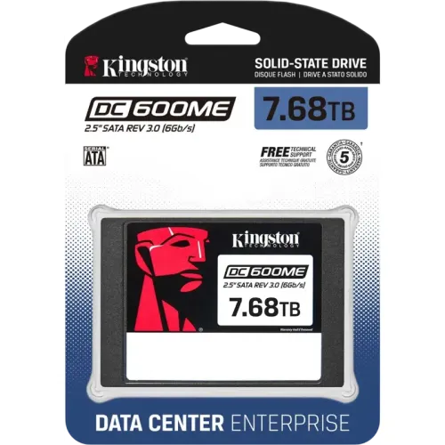 Твердотельный накопитель/ Kingston SSD DC600M, 7680GB, 2.5