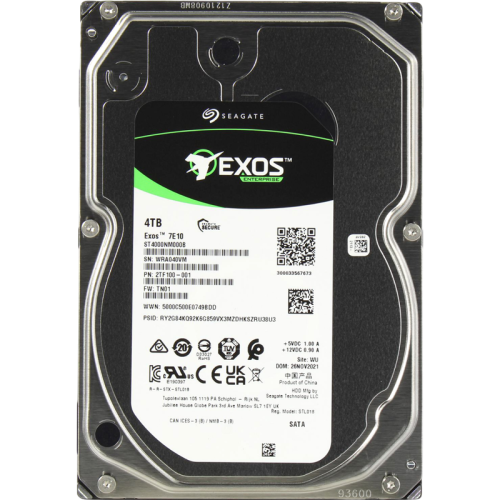 Жесткий диск/ HDD Seagate Exos 7E10 SATA 4Tb 7200 6Gb/s 256Mb 1 year warranty