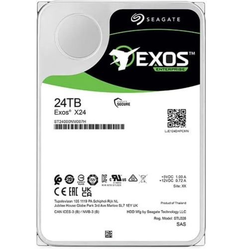 Жесткий диск/ HDD Seagate SAS 24Tb Exos X24 7200 512Mb 1 year warranty Жесткий диск/ HDD Seagate SAS 24Tb Exos X24 7200 512Mb 1 year warranty