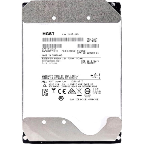 Жесткий диск/ HDD WD SAS Server 8Tb Ultrastar HE8 7200 12Gb/s 128MB Жесткий диск/ HDD WD SAS Server 8Tb Ultrastar HE8 7200 12Gb/s 128MB