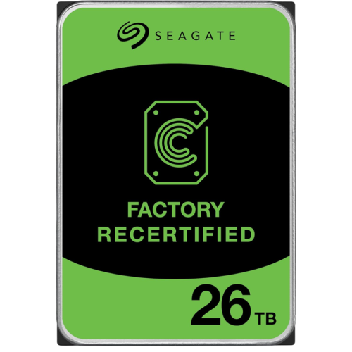 Жесткий диск/ HDD Seagate Exos X26 SATA 26Tb 7200 6Gb/s 512Mb OFFICIAL RECERTIFIED 1 year warranty (replacement WUH722626ALE6L4, WD261KRYZ)