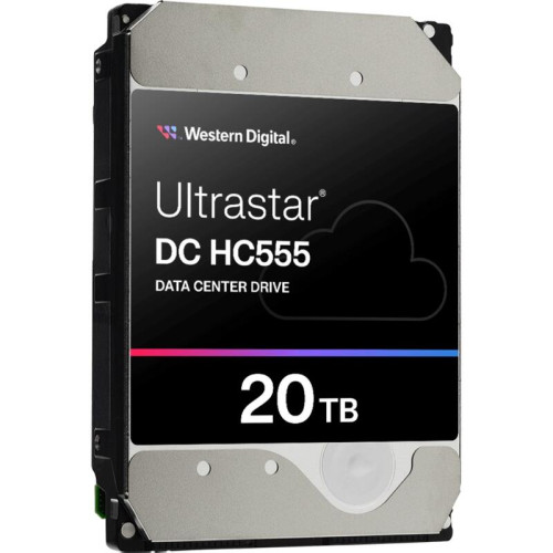 Жесткий диск/ HDD WD SAS Server 20Tb Ultrastar DC HC555 7200 12Gb/s 512MB 0B47749 with clips 12pc/box 1 year warranty (replacement WUH722020BL5204)