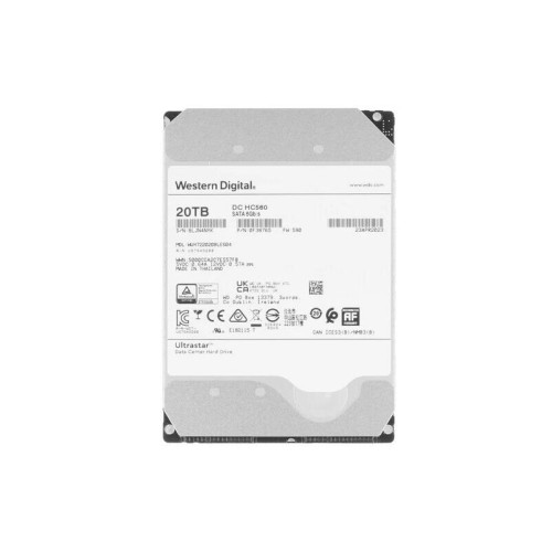 Жесткий диск/ HDD WD SATA Server 20Tb Ultrastar DC HC555 7200 6Gb/s 512MB 1 year warranty (replacement WUH722020BLE604) Жесткий диск/ HDD WD SATA Server 20Tb Ultrastar DC HC555 7200 6Gb/s 512MB 1 year warranty (replacement WUH722020BLE604)