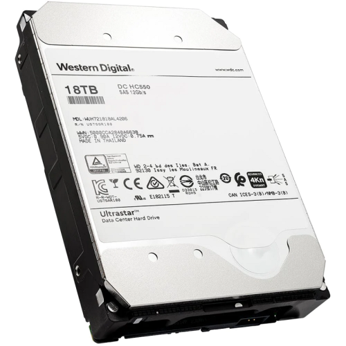 Жесткий диск/ HDD WD/HGST SAS Server 18Tb Ultrastar 7200 12Gb/s 256MB 1 year warranty (replacement WUH721818AL5204)