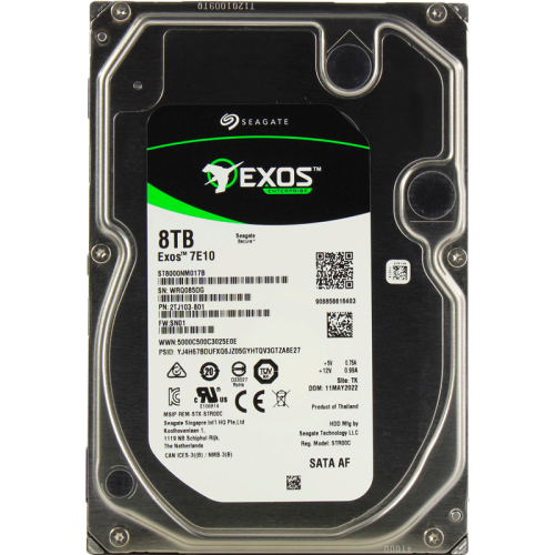 Жесткий диск Seagate SATA-III 8TB ST8000NM017B Server Exos 7E10 4KN (7200rpm) 256Mb 3.5