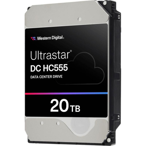 Жесткий диск/ HDD WD SAS Server 20Tb Ultrastar DC HC555 7200 12Gb/s 512MB 0B47749 with clips 12pc/box 1 year warranty (replacement WUH722020BL5204)
