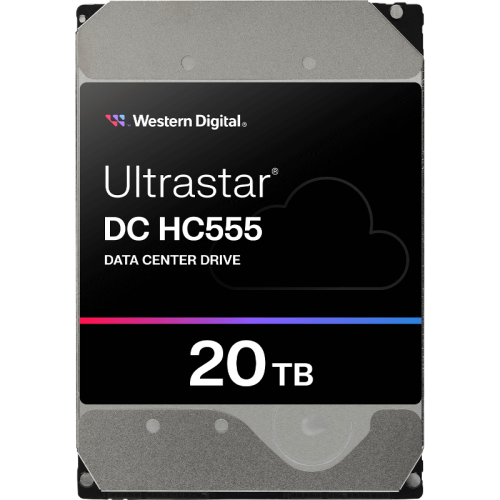 Жесткий диск/ HDD WD SAS Server 20Tb Ultrastar DC HC555 7200 12Gb/s 512MB 0B47749 with clips 12pc/box 1 year warranty (replacement WUH722020BL5204)