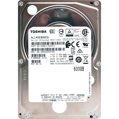 Жесткий диск/ HDD Toshiba SAS 600Gb 2.5